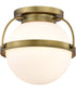 Lakeshore 1-Light Close-to-Ceiling Natural Brass
