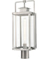 Crested Butte 1-Light Outdoor Post Mount Antique Brushed Aluminum/Clear Glass Enclosure