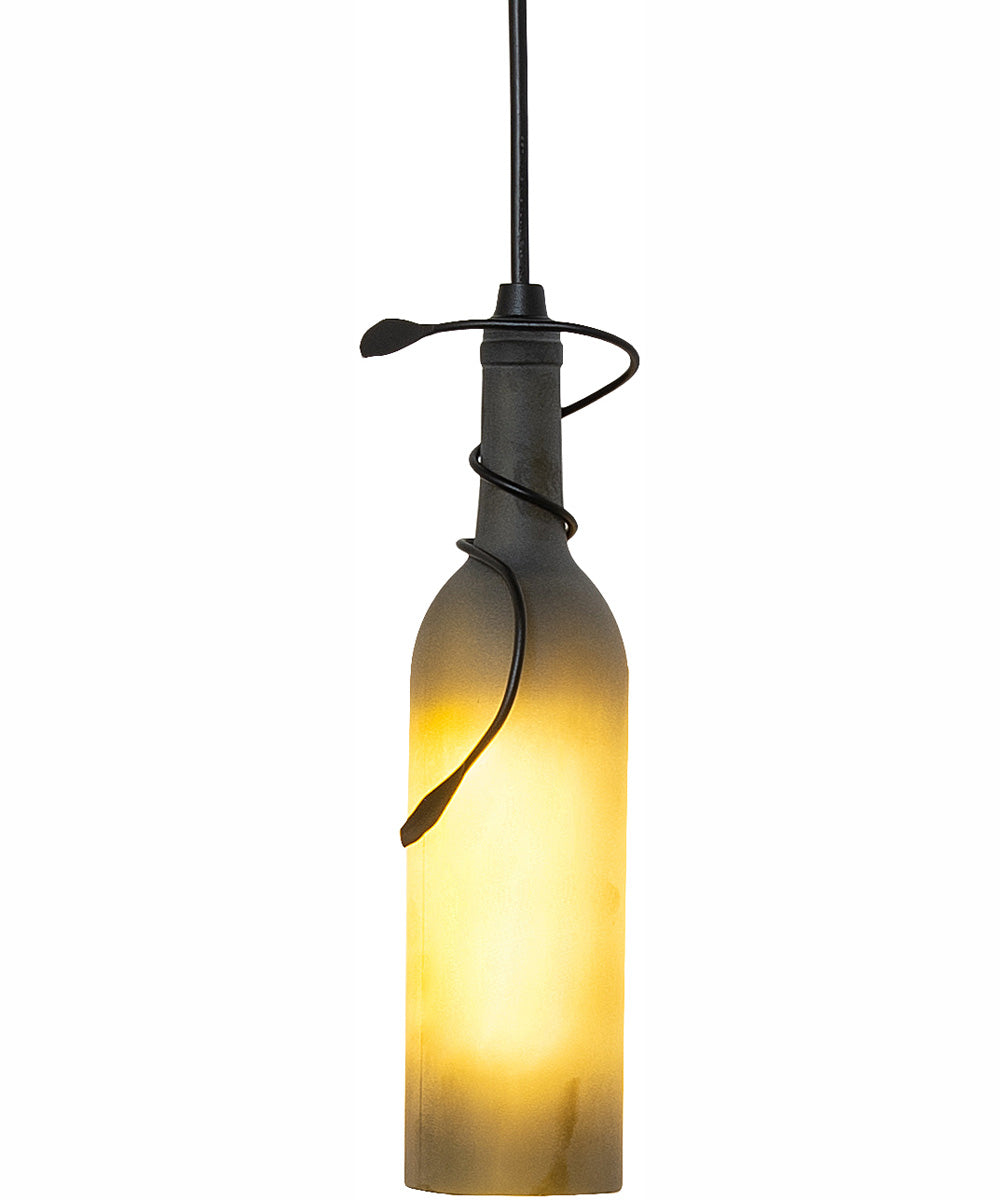 3" Wide Tuscan Vineyard Wine Bottle Mini Pendant