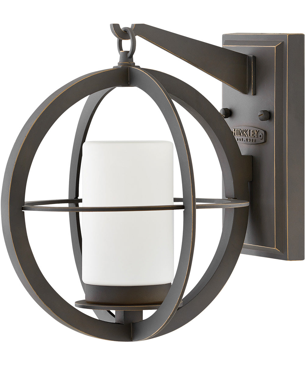 1-Light Small Outdoor Wall Mount Lantern in Oil Rubbed Bronze