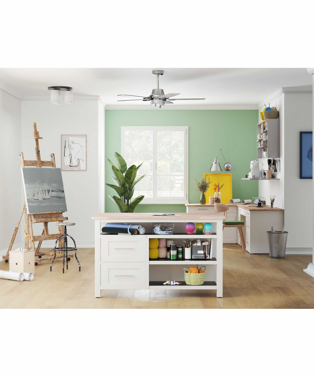 Cofield 12 in. 3-Light Transitional Flush Mount Brushed Nickel