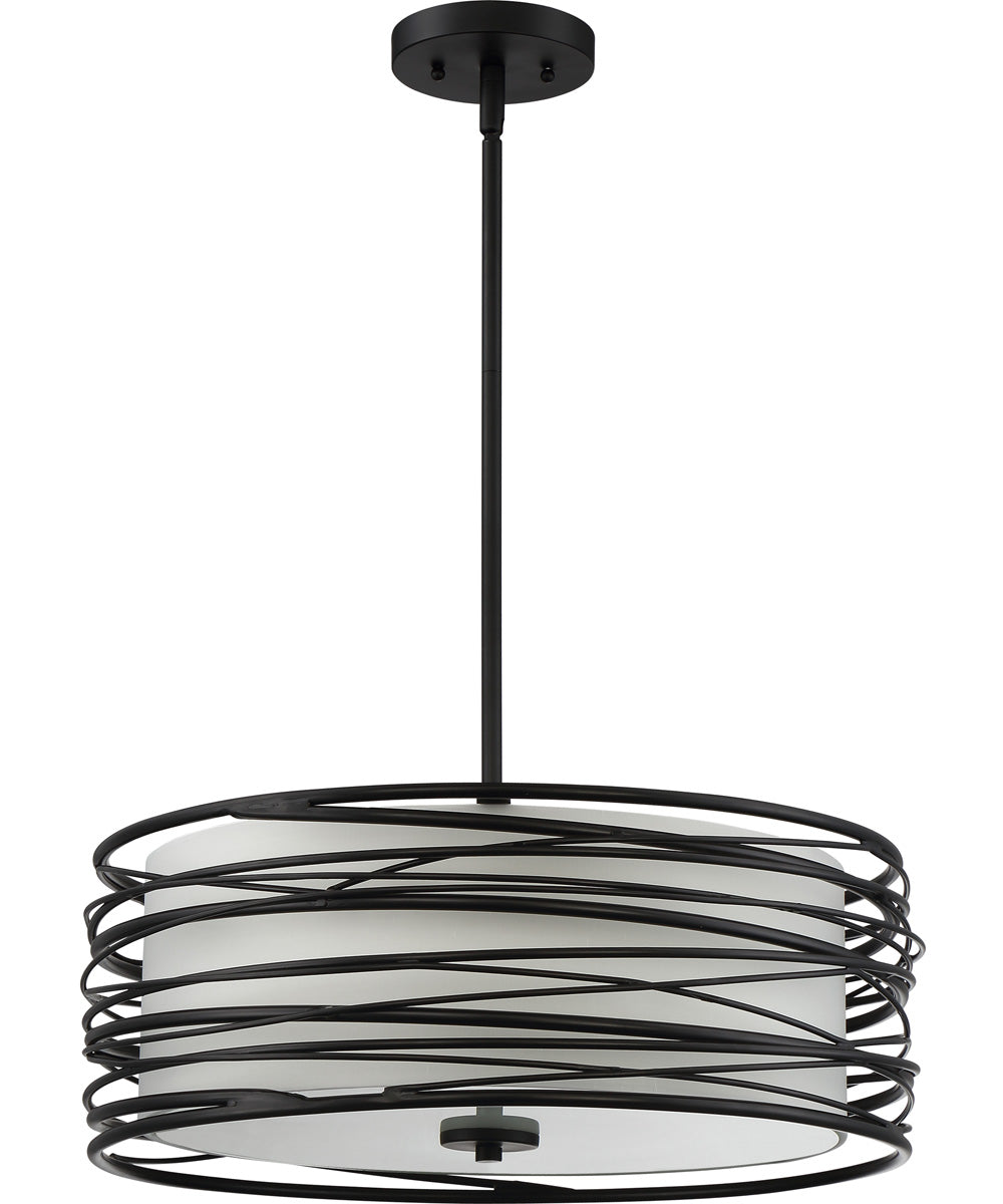Spiral 3-light Pendant Mystic Black