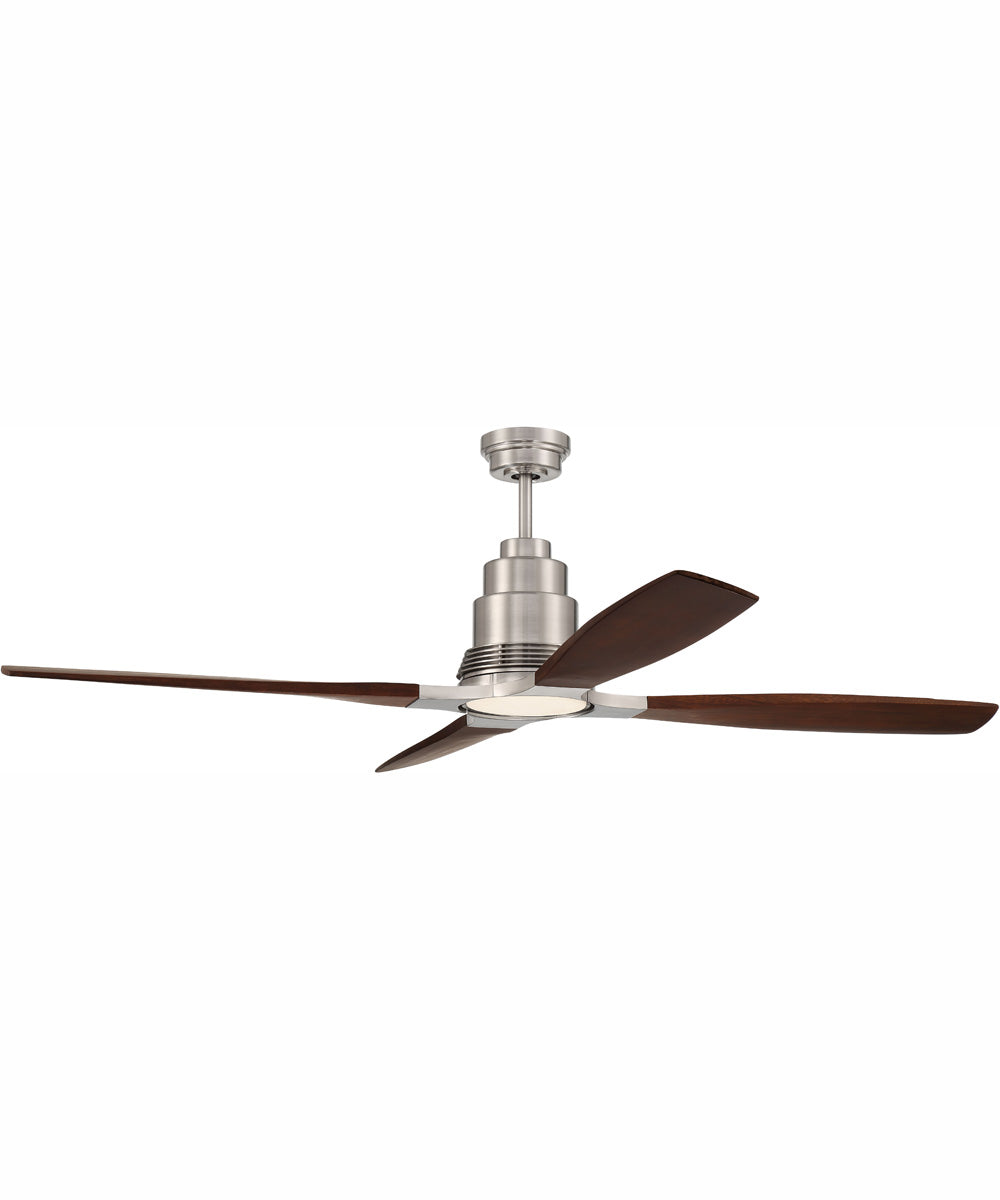 60" Ricasso 1-Light Ceiling Fan Brushed Polished Nickel