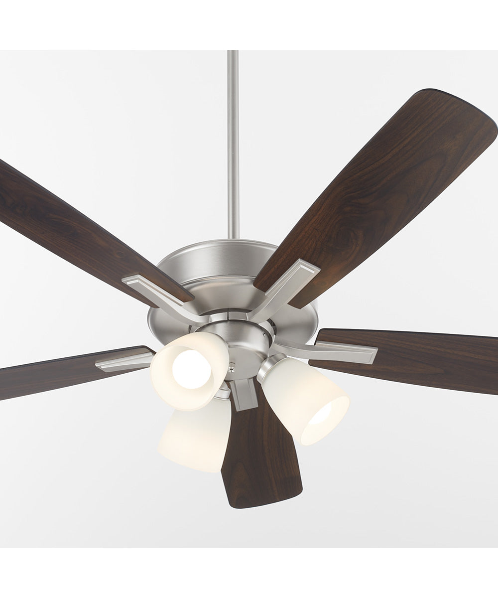 52" Ovation 3-light LED Ceiling Fan Satin Nickel