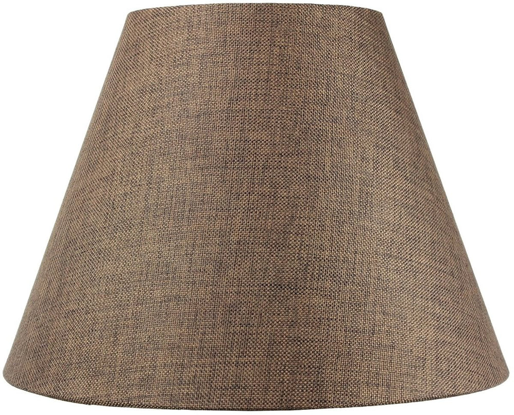 16"W x 12"H Hard Back Empire Lampshade - Chocolate Burlap