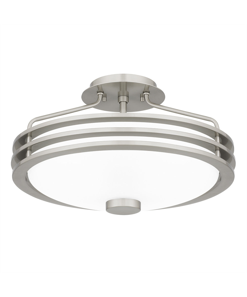 Emile 3-light Semi Flush Mount Brushed Nickel