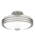 Emile 3-light Semi Flush Mount Brushed Nickel