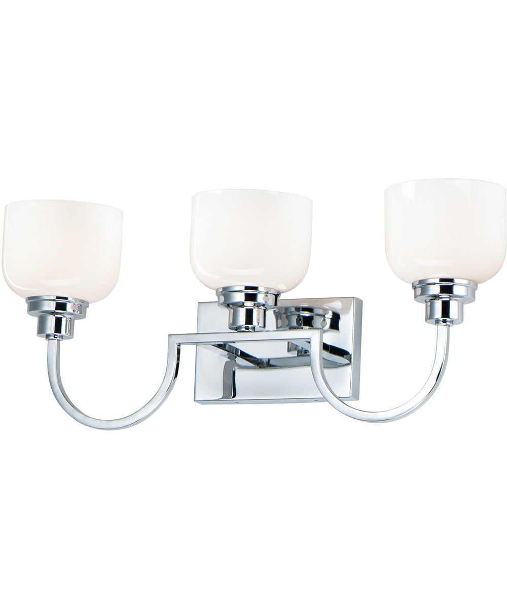25"W Swale 3-Light Bath Vanity Polished Chrome