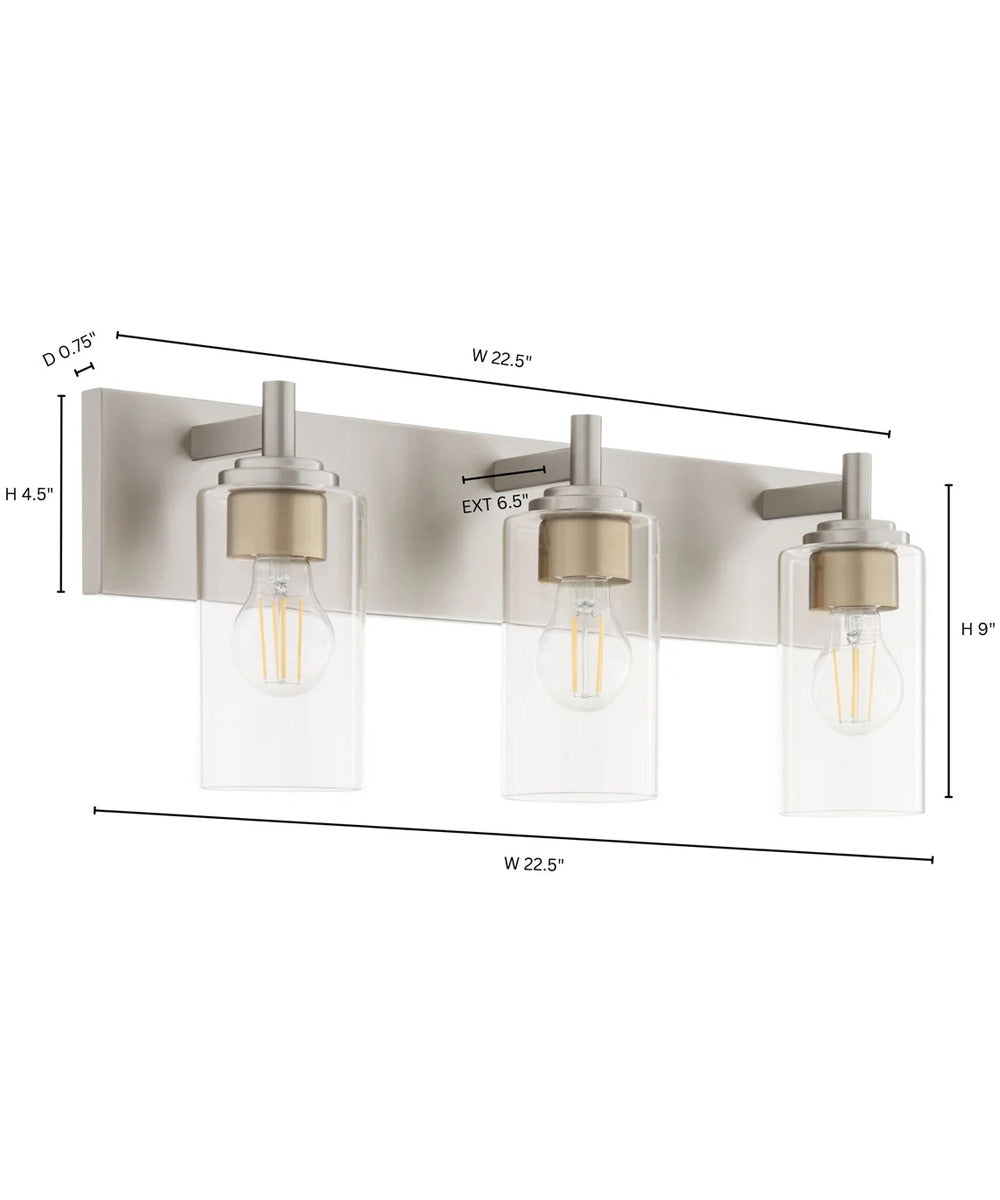Fallstaff 3-light Bath Vanity Light Satin Nickel