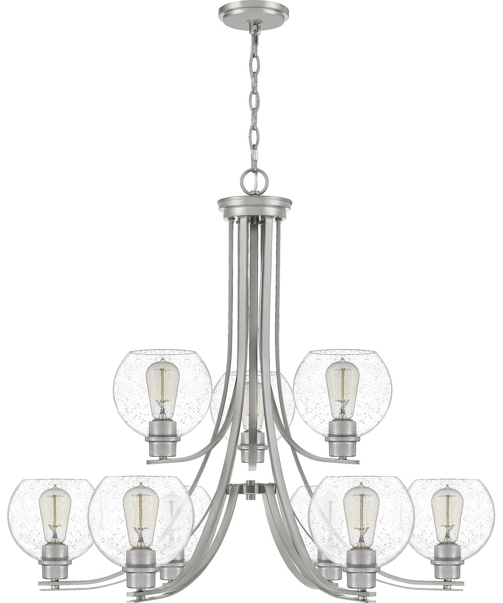 Pruitt 9-light Chandelier Brushed Nickel