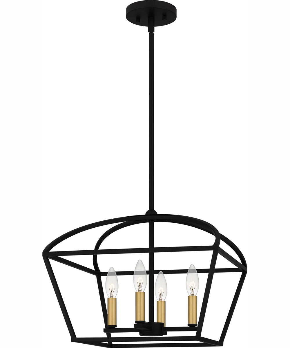 Concho Bay Large 4-light Pendant Matte Black