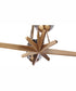 Guiding Star 4-Light Chandelier Satin Brass