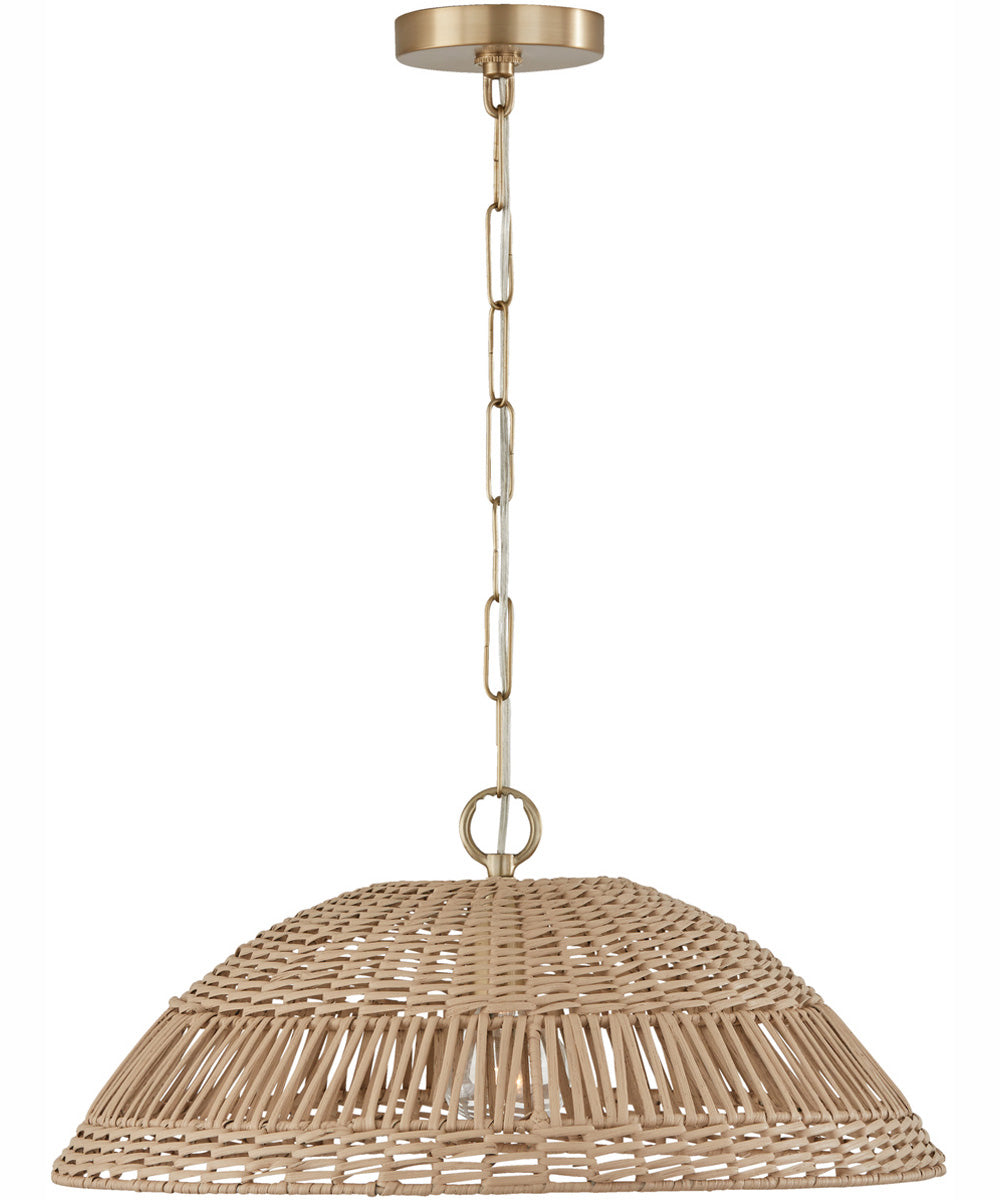 Naomi 1-Light Pendant Matte Brass