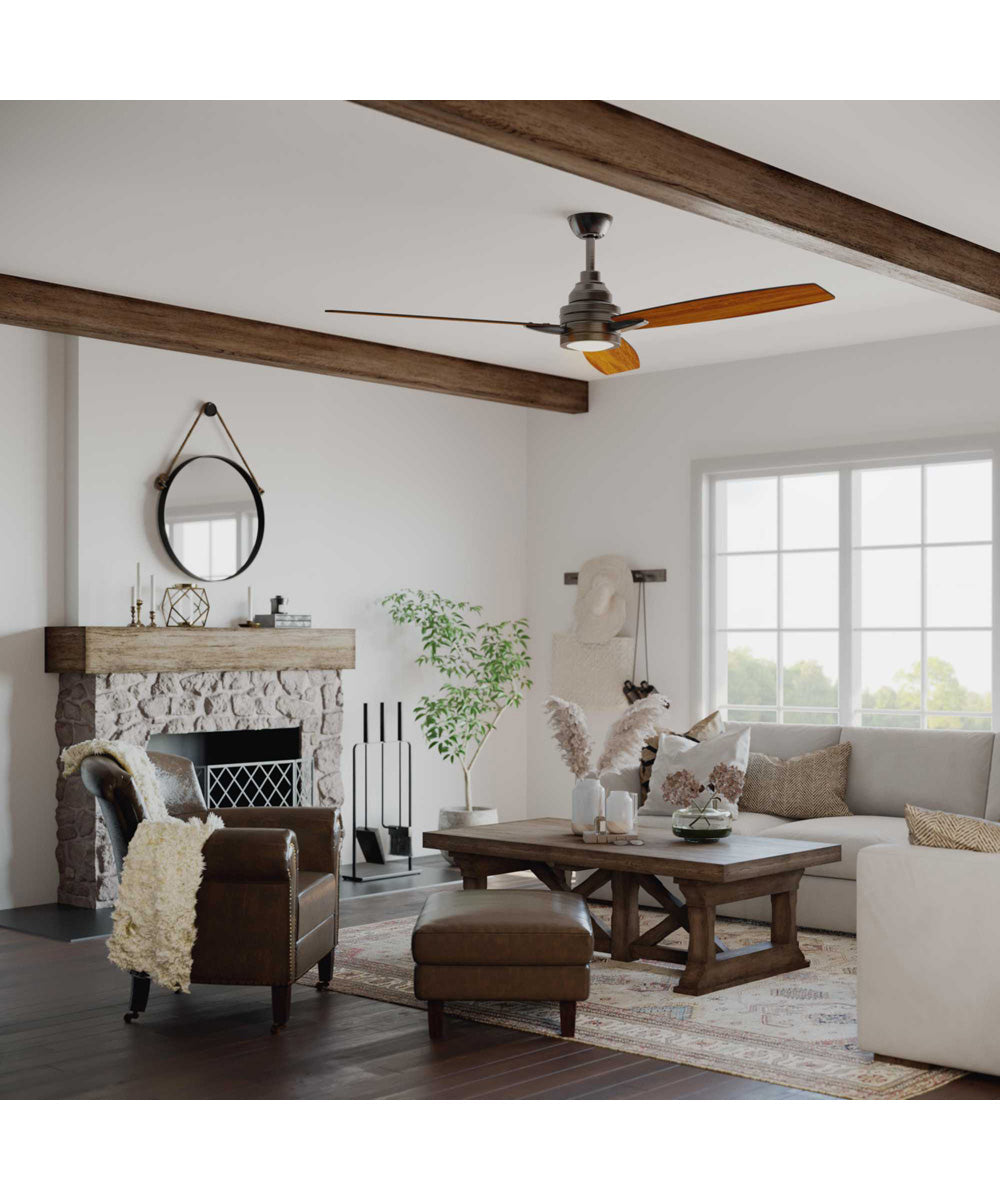 Gaze 60" LED 3-Blade Ceiling Fan Antique Bronze