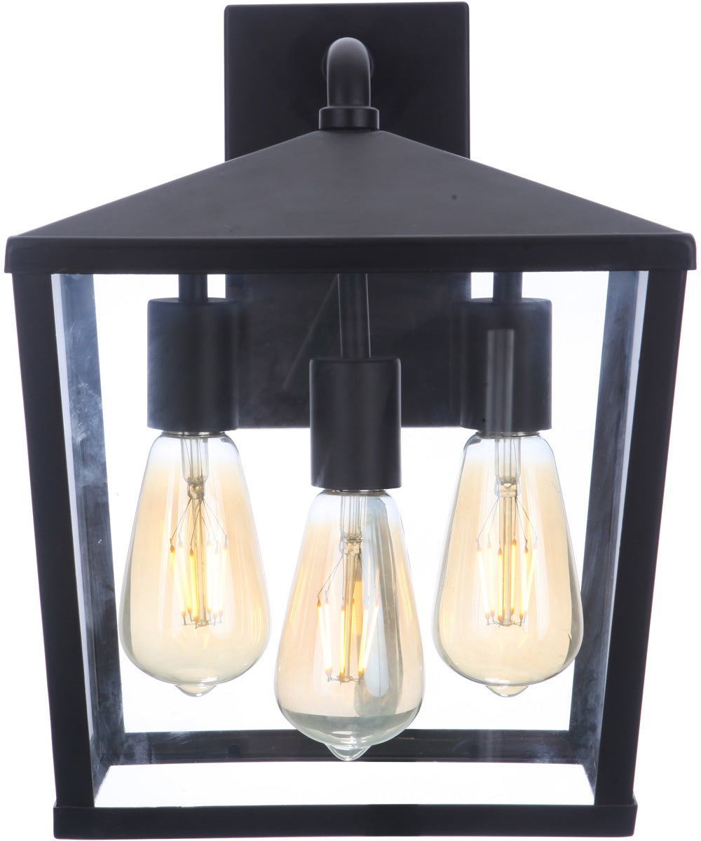 Olsen 3-Light Outdoor Wall Lantern Midnight