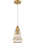 Squashcourt 1-Light Mini Pendant Aged Brass