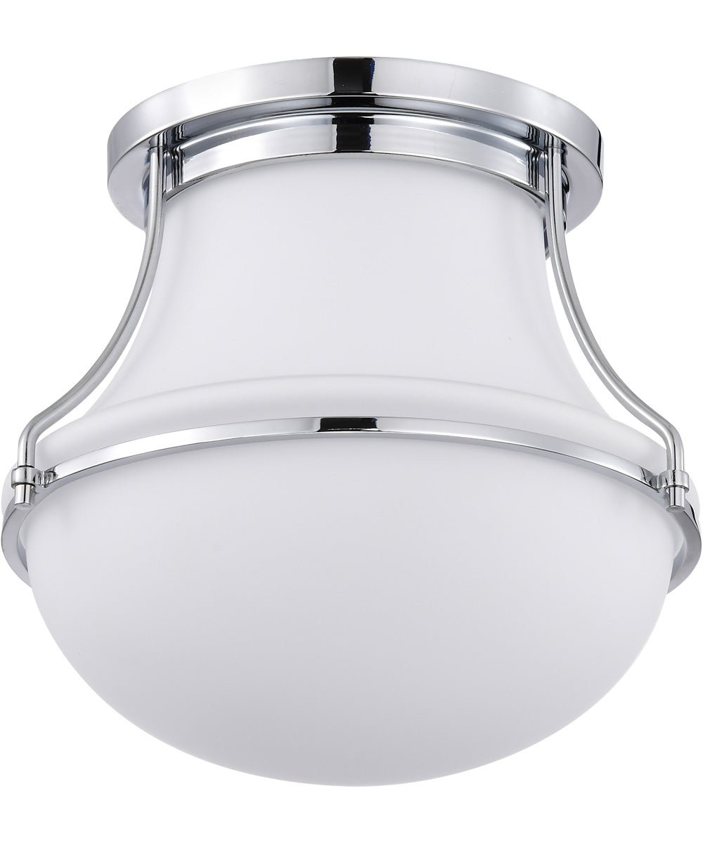 Valdora 1-Light Close-to-Ceiling Polished Nickel