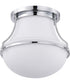 Valdora 1-Light Close-to-Ceiling Polished Nickel