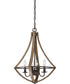Shire 4-light Chandelier Rustic Black