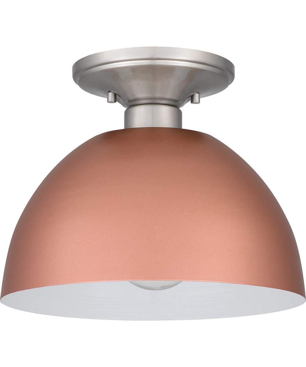 Quoizel Semi-Flush Mount Small 1-light Semi Flush Mount Matte Rose Gold