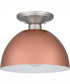 Quoizel Semi-Flush Mount Small 1-light Semi Flush Mount Matte Rose Gold