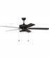 60" Outdoor Super Pro 119 1-Light Indoor/Outdoor Ceiling Fan Flat Black