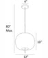 Jubilee 3-Light Led Pendant Lamp Chrome/Frost Glass Shade