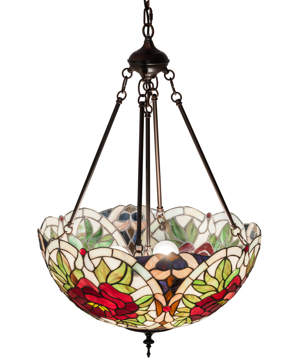 20" Wide Renaissance Rose Inverted Pendant