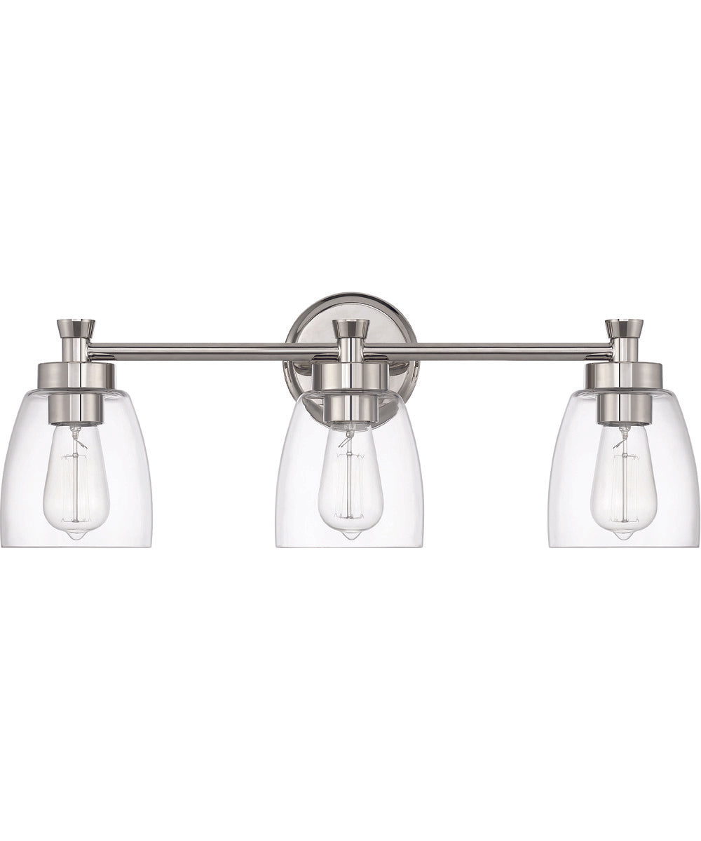 Henning 3-Light Vanity Polished Nickel
