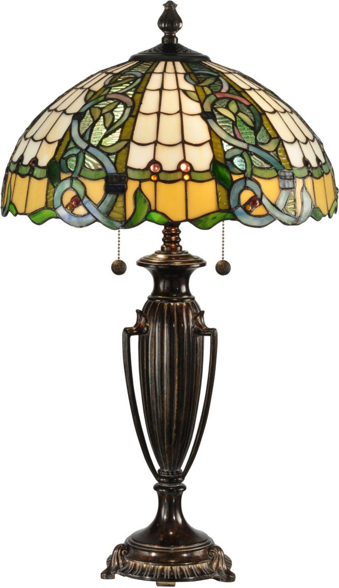 Dale Tiffany Asure 2-Light Table Lamp Fieldstone TT13008