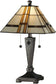 Dale Tiffany 2-Light Tiffany Table Lamp Mica Bronze TT11051