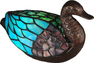 7"H Blue Duck 1-Light Accent Lamp Antique Bronze