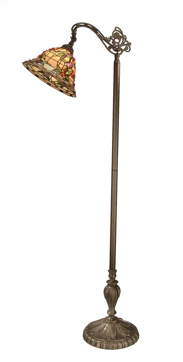 Dale Tiffany 1-Light Tiffany Torchiere Lamp Antique Brass TF50181