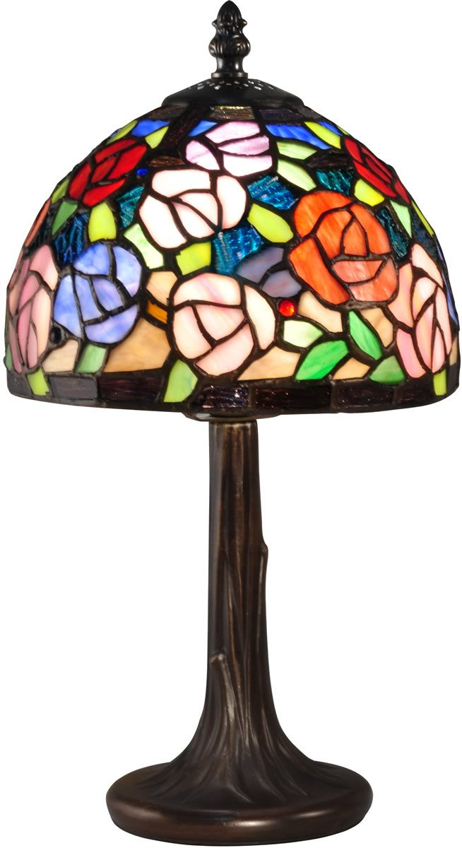 Dale Tiffany Carnation Tiffany Accent Lamp Antique Bronze TA15050