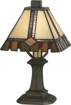 11"H Castle Cut 1-Light Accent Lamp Antique Bronze