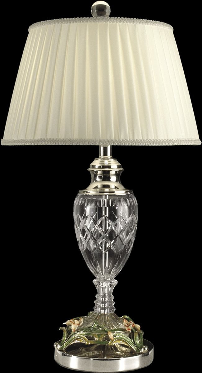 Dale Tiffany 1-Light 3-Way Crystal Table Lamp Polished Chrome GT10015