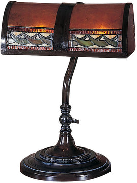 14"H Egyptian Desk Lamp Mica Bronze