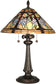 Dale Tiffany 2-Light Tiffany Table Lamp Antique Bronze TT10526