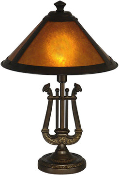 12"H Freeport Mica Accent Lamp Antique Bronze