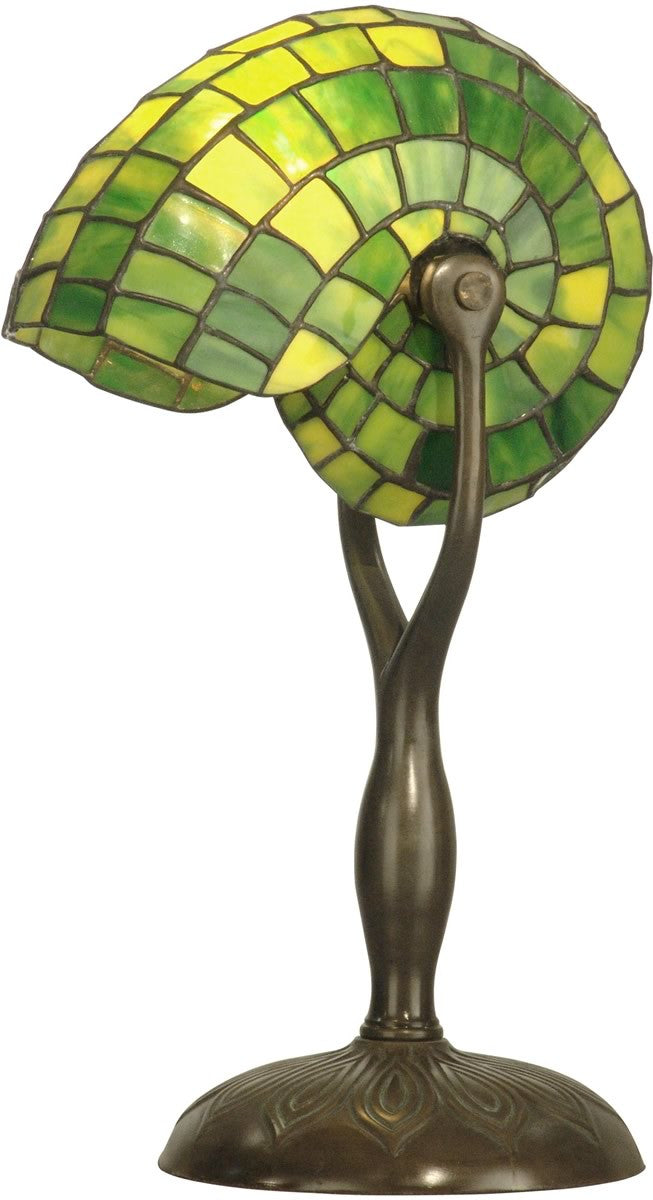 Dale Tiffany 1-Light Tiffany Table Lamp Antique Verde TT10345