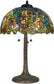 Dale Tiffany 3-Light Tiffany Table Lamp Antique Verde TT90430