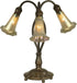 Dale Tiffany Lily Art Glass Accent Lamp Antique Bronze TA15130
