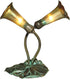 Dale Tiffany Lily Art Glass Accent Lamp Antique Bronze TA15133