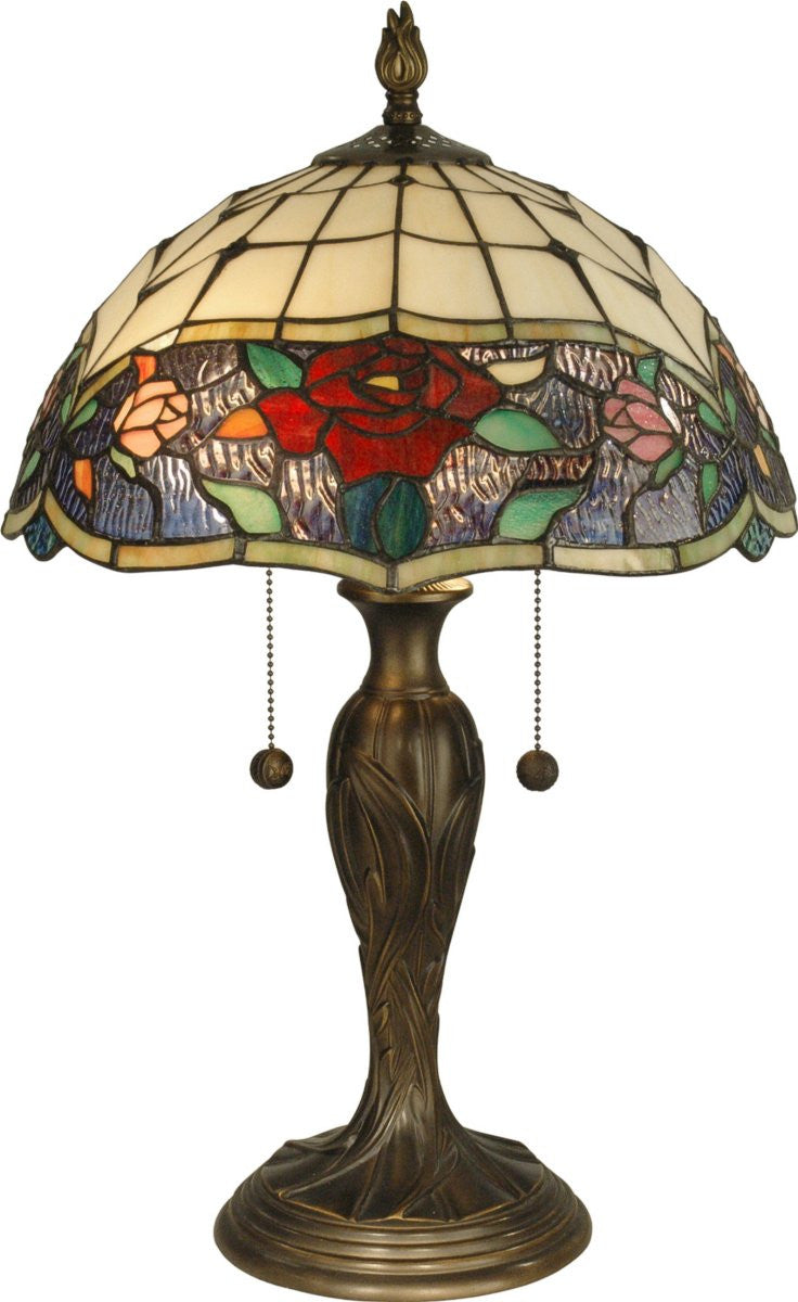 22"H Malta 2-Light Table Lamp Antique Bronze
