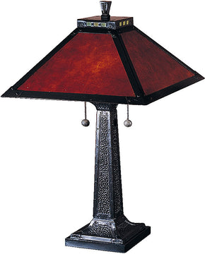25"H Mica Camelot Table Lamp Mica Bronze