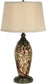 Dale Tiffany 1-Light Mosaic Oval Art Glass Table Lamp Dark Antique Bronze PG10411