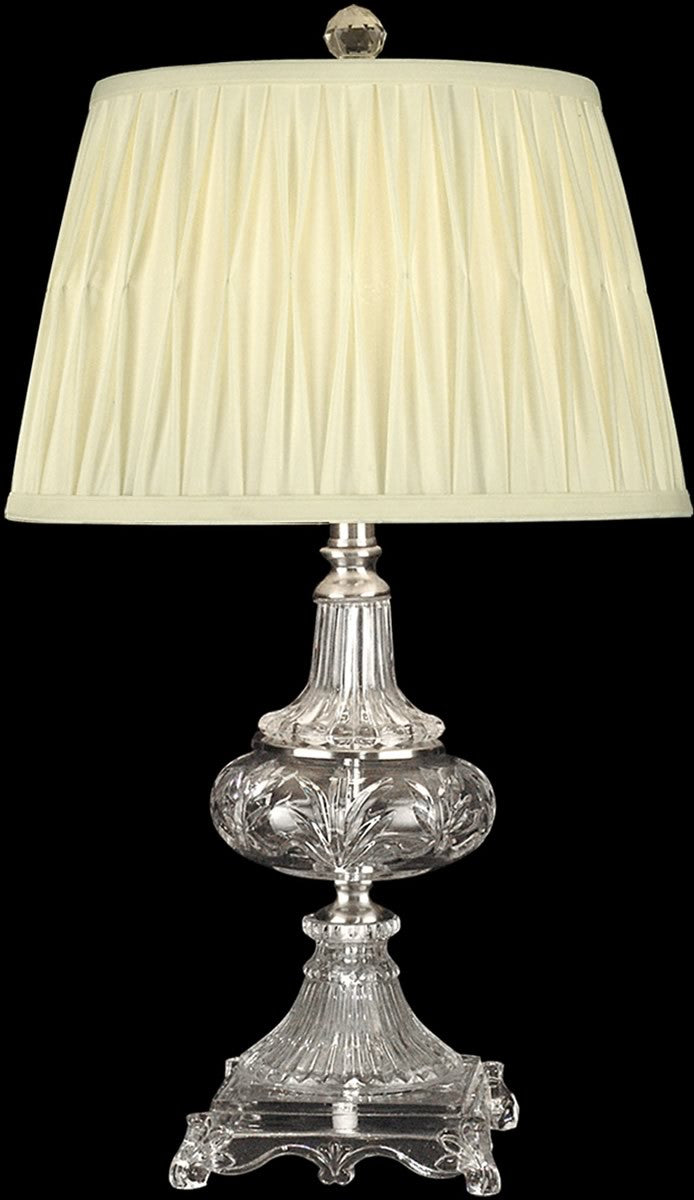 Dale Tiffany 1-Light 3-Way Glass Table Lamp Nickel GT10232