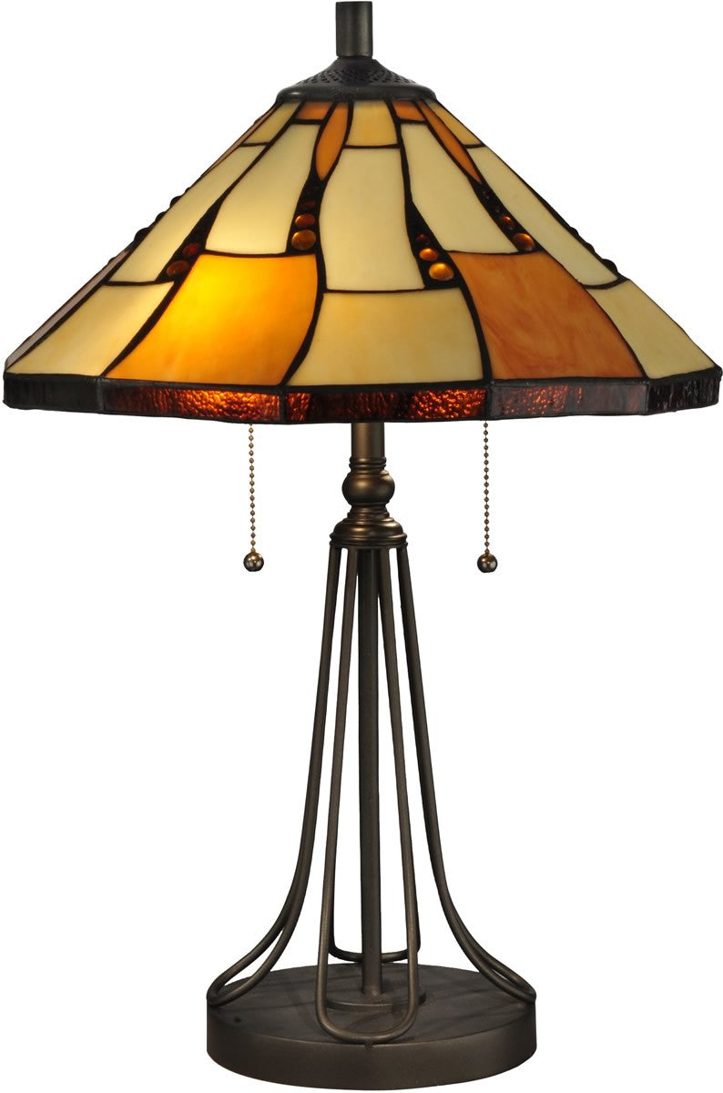 Dale Tiffany Nero Tiffany Table Lamp Antique Bronze TT13194