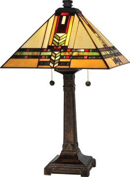 25"H Palo 2-Light Table Lamp Fieldstone