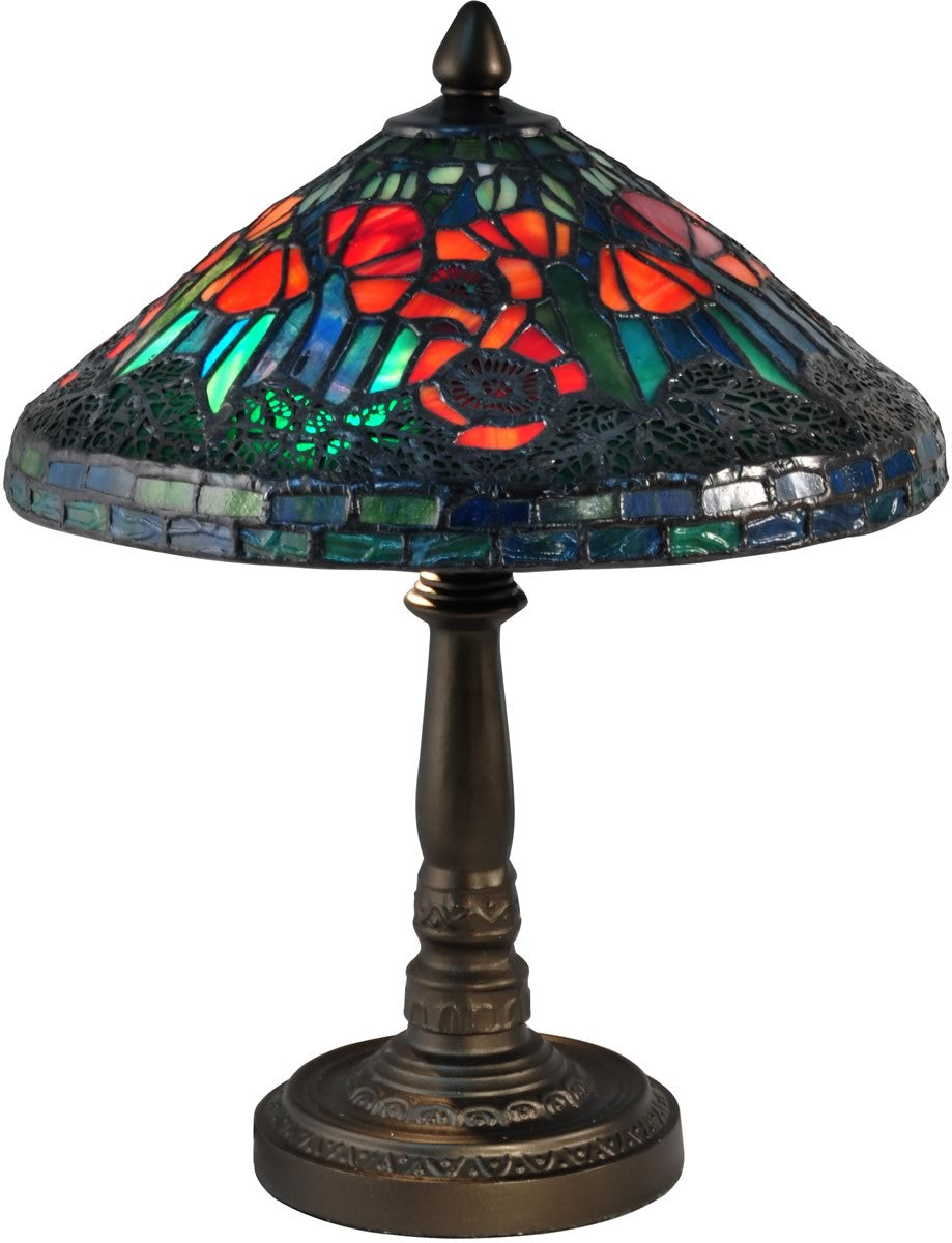 Dale Tiffany Poppy Tiffany Accent Lamp Antique Bronze TA14351